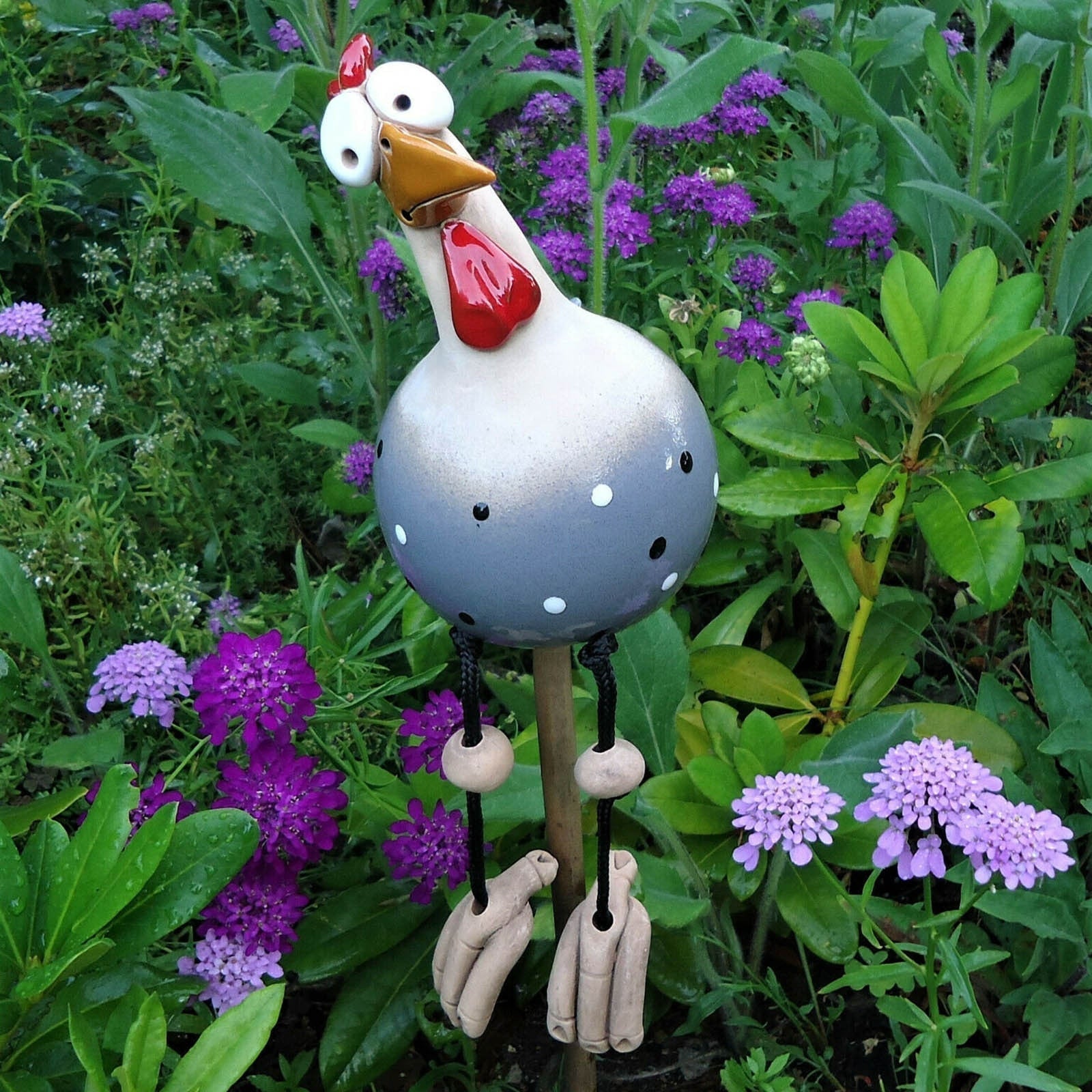 Garden Decoration | Fence Figure Chicken | Weather-Resistant Playful Design | FenceFunky