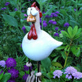 Garden Decoration | Fence Figure Chicken | Weather-Resistant Playful Design | FenceFunky