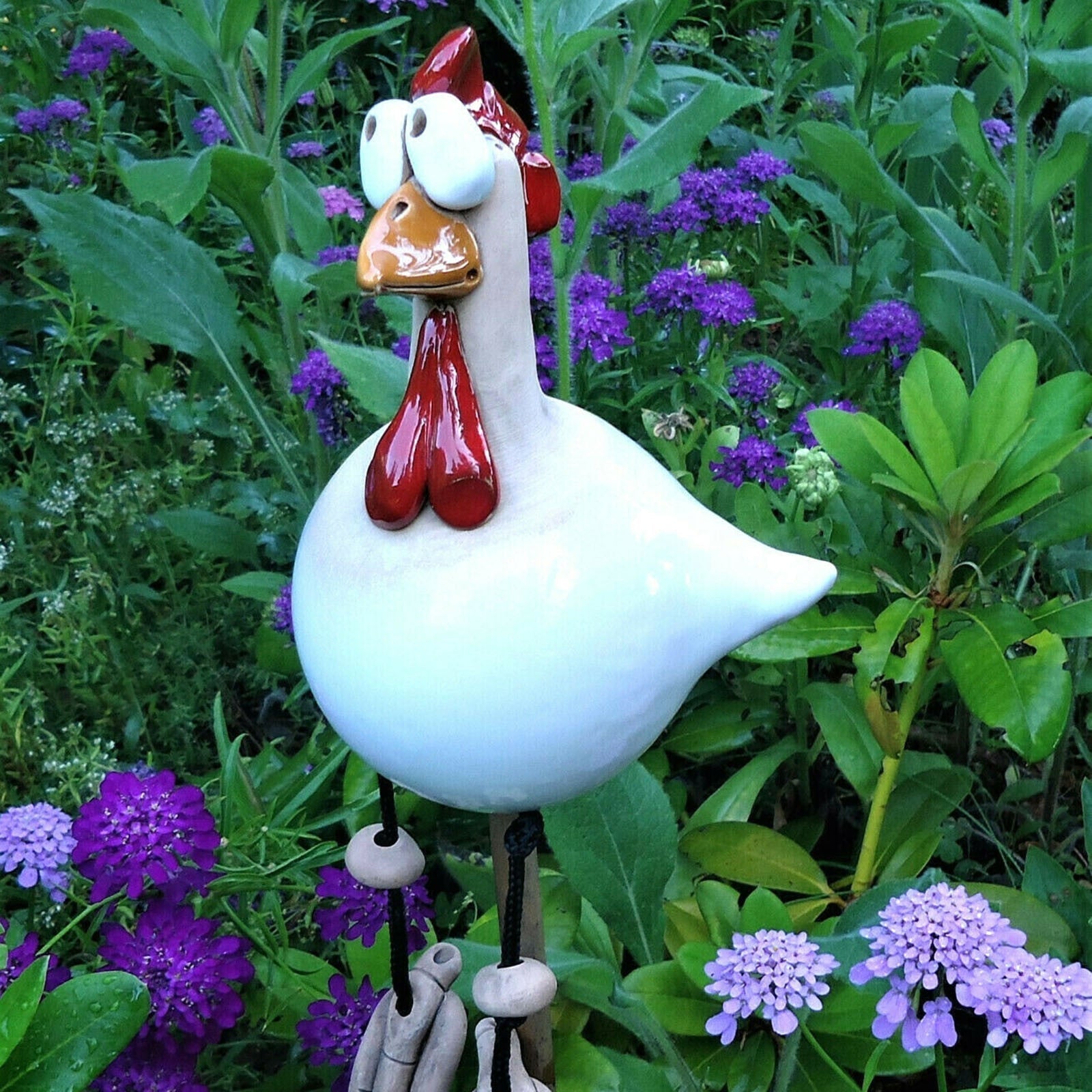 Garden Decoration | Fence Figure Chicken | Weather-Resistant Playful Design | FenceFunky
