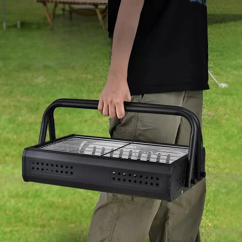 Charcoal Grill | Compact | Foldable Handles | GrillGo
