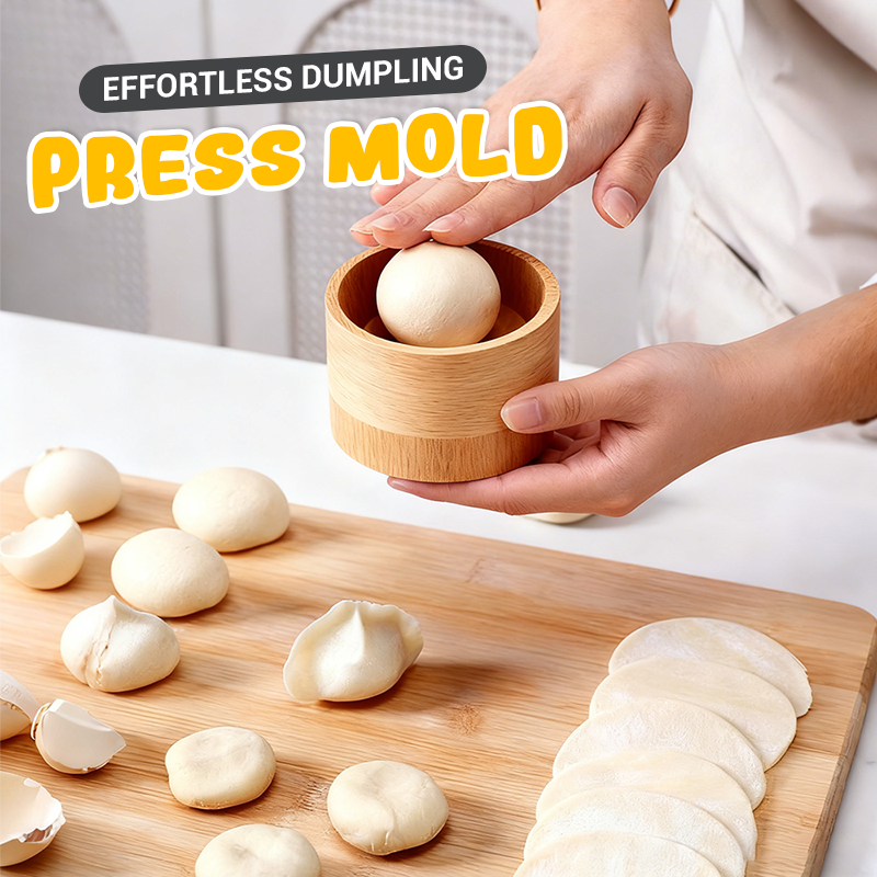Dumpling| Dough Press crafted from Wood | Stick-Resistant Surface | DumpliForm