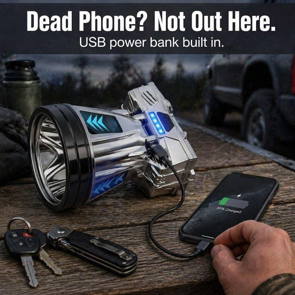 RamaraBeam™ — Cast a Beam Beyond the Tree Line and Power Up Your Phone Too