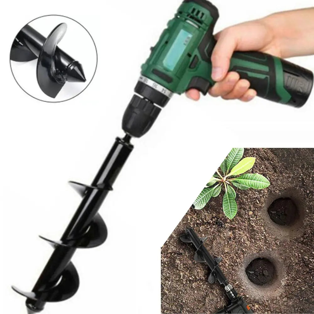 Garden Earth Auger | Helical Screw | Compatible with Cordless Screwdrivers and Drills | GardenDrill