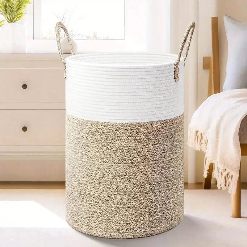 Foldable Cotton Basket | 60L Laundry Basket | Chic Storage | RopeBasket