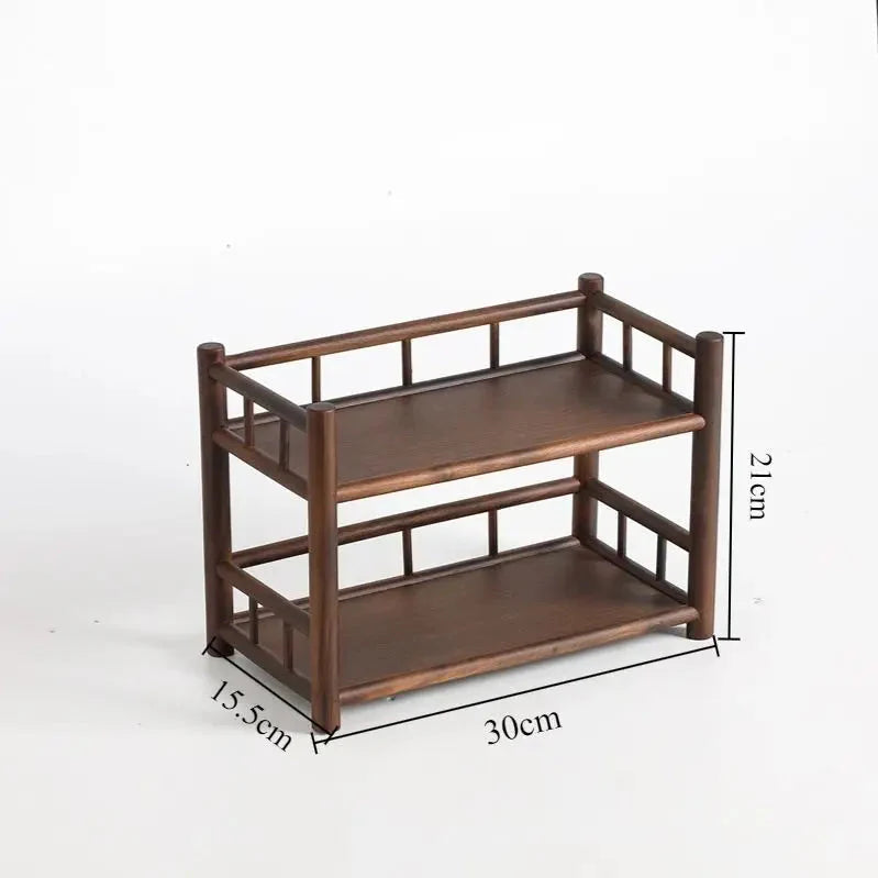 Wooden Shelf for Tea and Tableware | Sturdy Wood Build | Ready to Use | TeaCraft