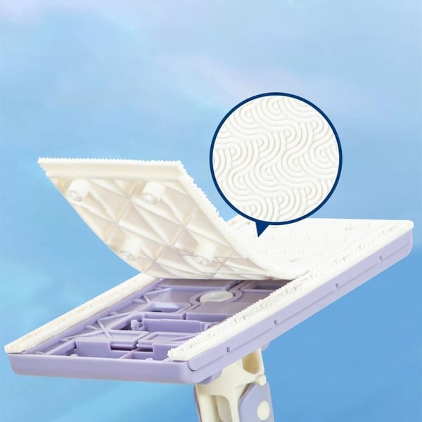 Floor Cleaner | Flat Mop with 360° Rotating Head | Touch-Free Pad Swap | MopMate