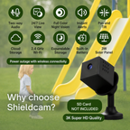 Wireless Security Camera | Battery & Solar Powered | Color Night Vision | Shieldcam