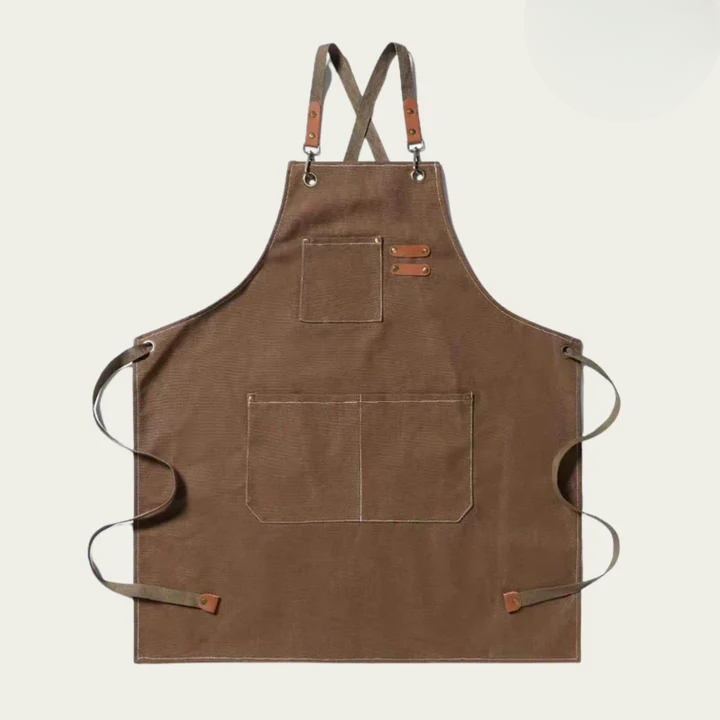 Canvas Work Apron | Crossback Straps | Tool Accessory Pockets | HandHaven