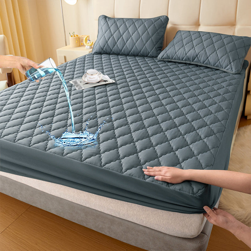 SlumberShield™ — Wrap Your Bed in Cozy, Waterproof Protection for Blissful, Worry-Free Sleep