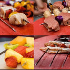 Stainless Steel Grill Skewer | Twin Prongs | Slide Scraper for Clean Serving | SkewerPro