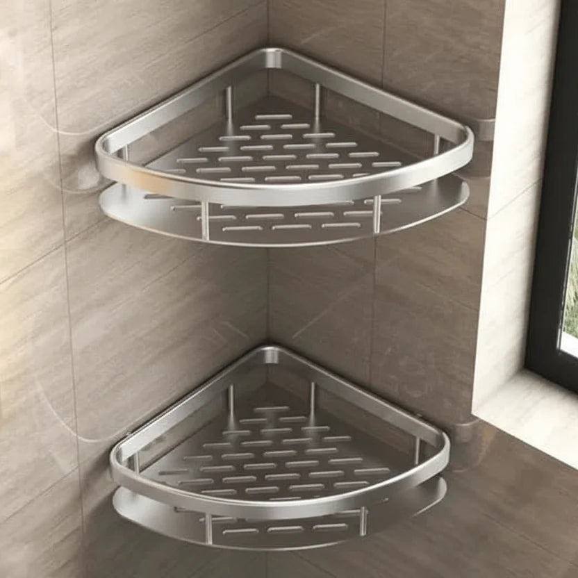 Adhesive Bathroom Shelf | Stainless Steel & Drill-Free | Self-Adhesive | Mountra