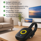 Wireless Display Dongle Adapter | HDMI Streaming Device Plug-and-Play | StreamLink