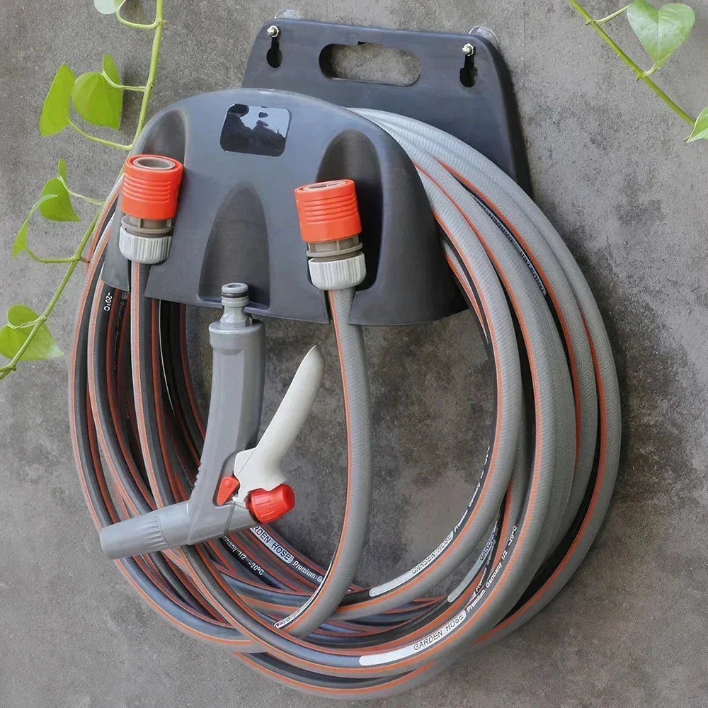 Garden Hose Holder | Weather-Resistant PP Plastic | Slinging Handle Included | GardenGrip