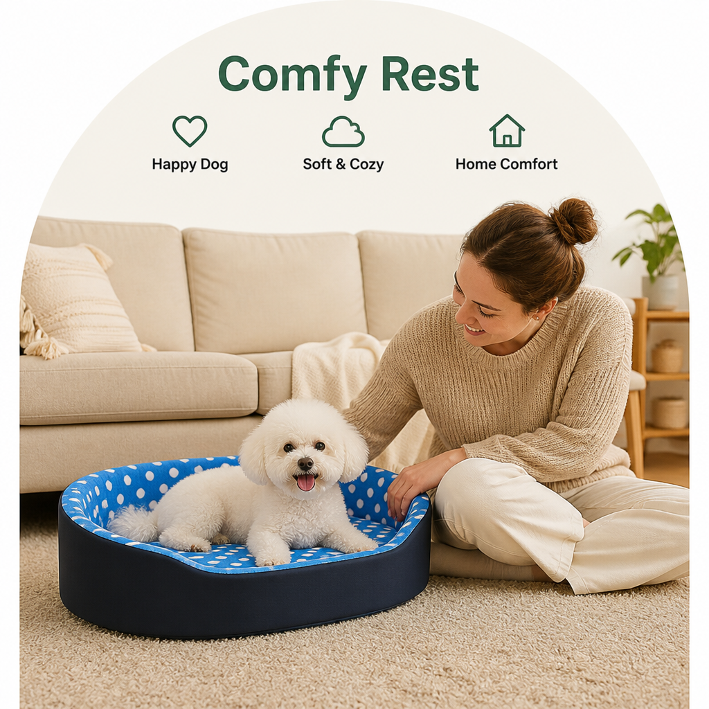 DogBedHouse Plush & Breathable Non-Slip Pet Mat (Removable Washable Cover)