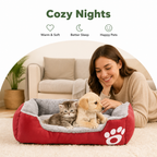 DogBedHouse Cozy Plush Fleece & Machine-Washable Dog Bed