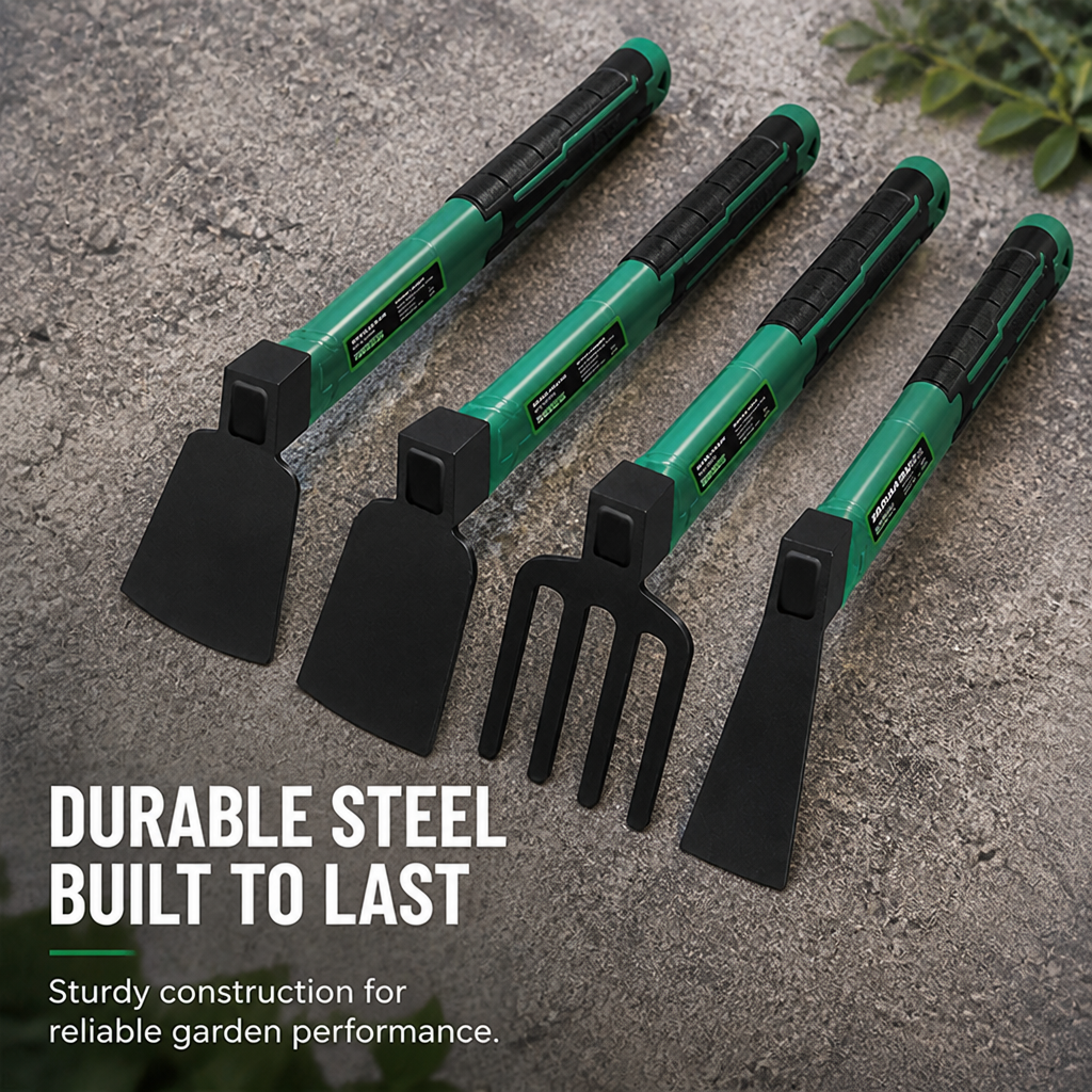 Garden Hand Tool | Anti-Slip Rubber Handle | Shovel, Hoe & Rake | Transplanting & Lawn Care