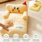 Dog & Cat Bed | Cute Cartoon Sofa Design | Soft Fluffy Cushion | Comfortable Sleep