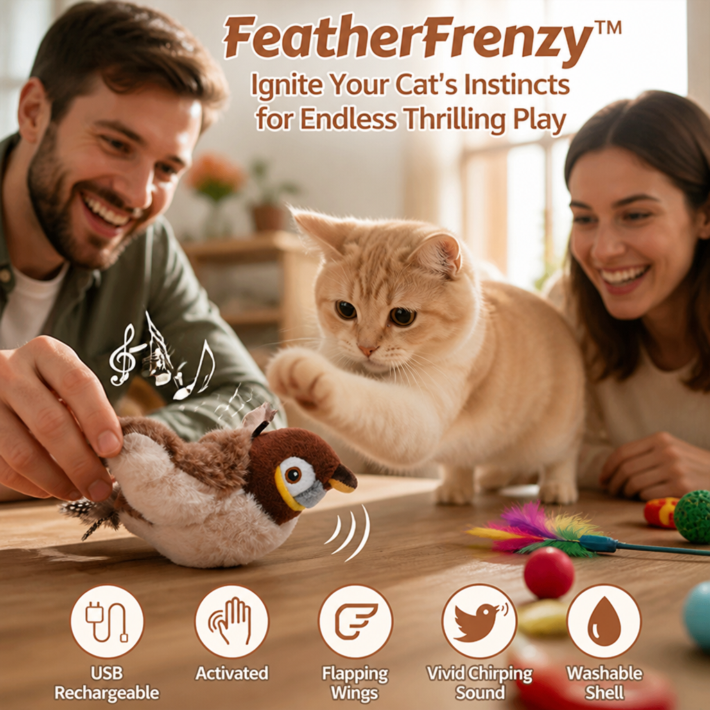 FeatherFrenzy™ — Ignite Your Cat’s Instincts for Endless Thrilling Play