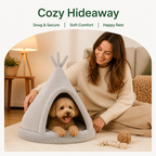 DogBedHouse Washable & Breathable Plush Pet Teepee (Multiple Sizes)