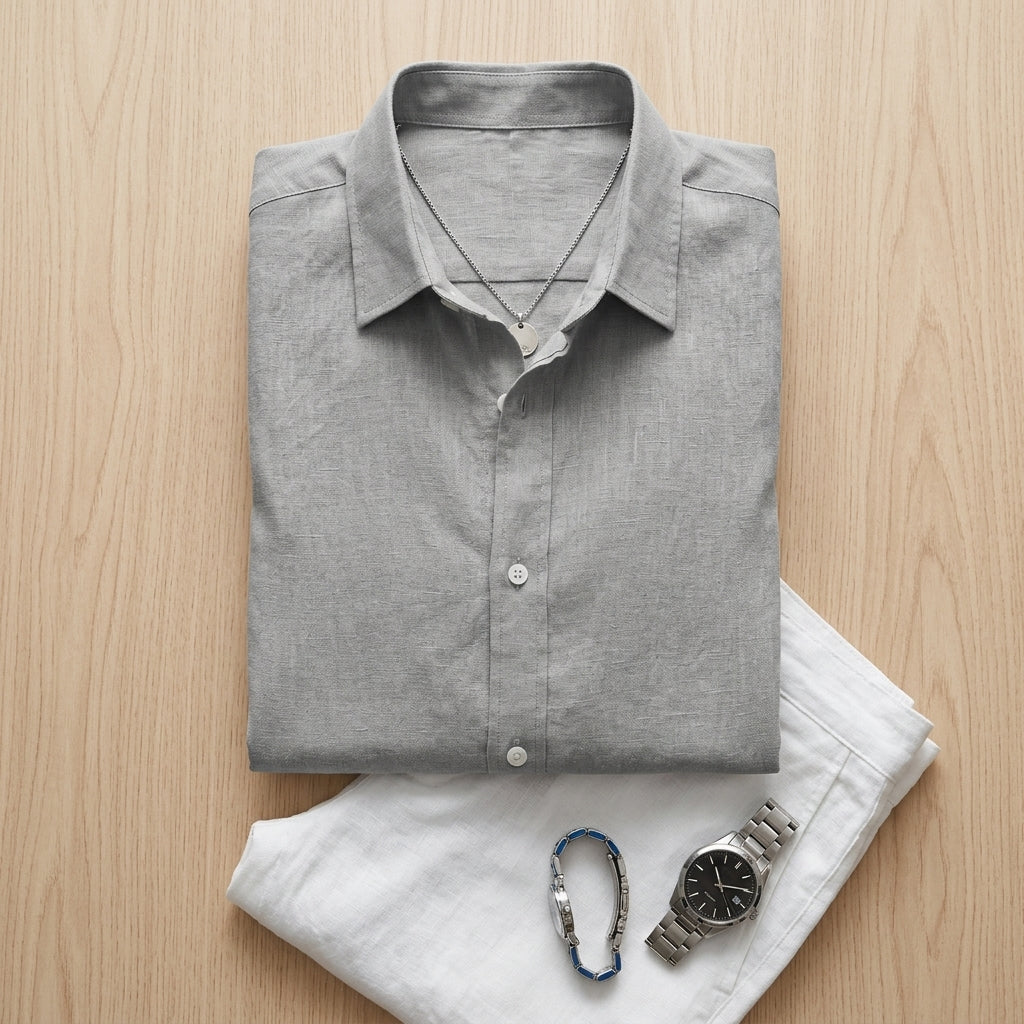 VenturoLux™ – Breezy Lightweight Cotton-Blend Long-Sleeve Shirt