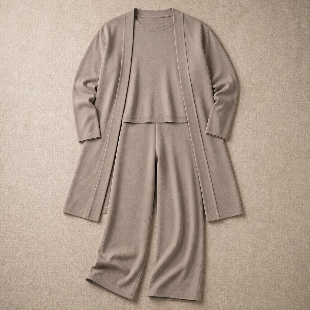 VeroLuxe™ Three-Piece Knit Set — Effortless Confidence and Comfort That Moves With You All Day