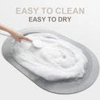 Quick-Drying Bath Mat | Ultra Absorbent Microfiber | Slip-Resistant | Aquasoft