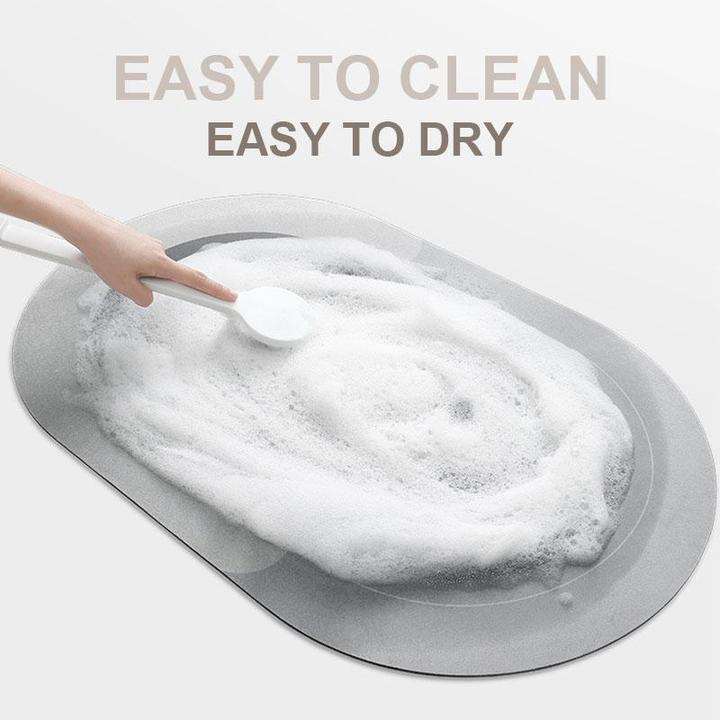 Quick-Drying Bath Mat | Ultra Absorbent Microfiber | Slip-Resistant | Aquasoft