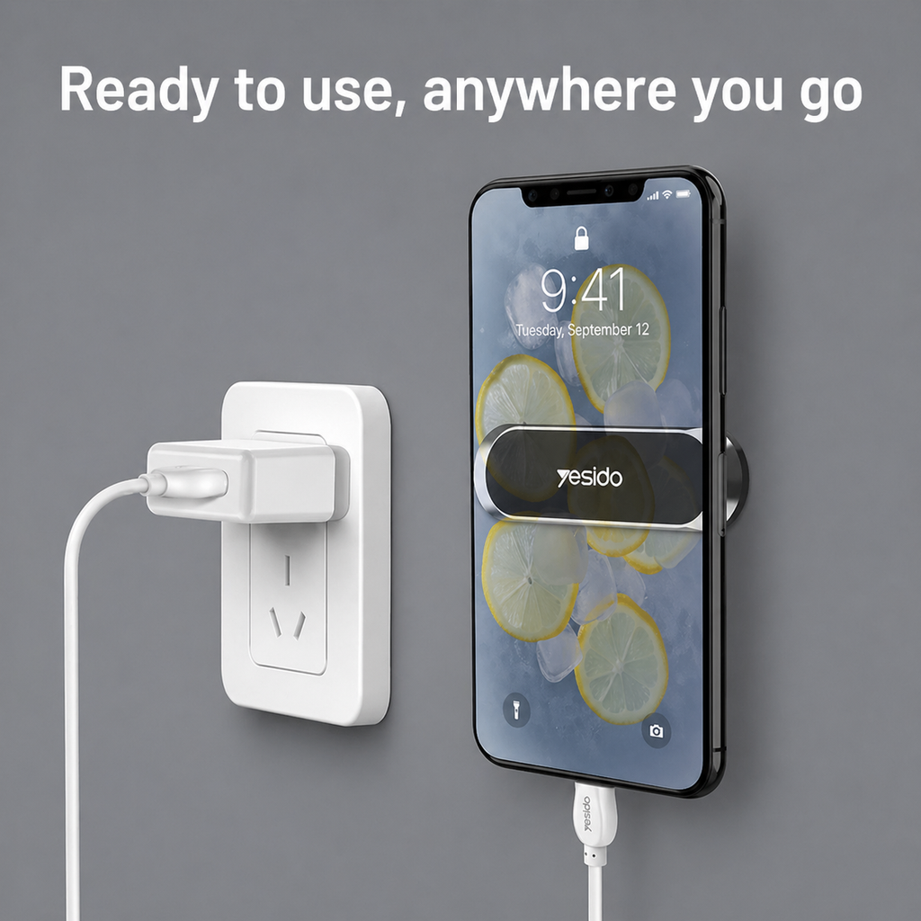 Phone Holder | 6 N50 Magnets & 360° Swivel | Zinc Alloy with Nano Coating | Clipzero