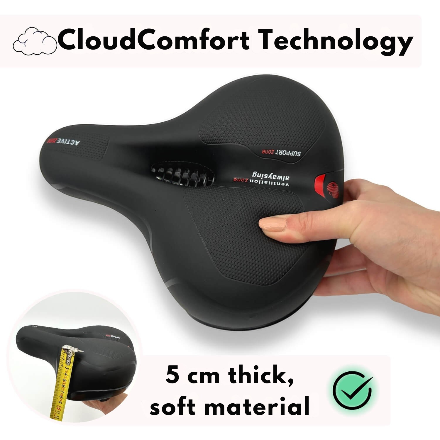 Bicycle Saddle | Comfort Ergonomics | Shock Dampening | RideRelief