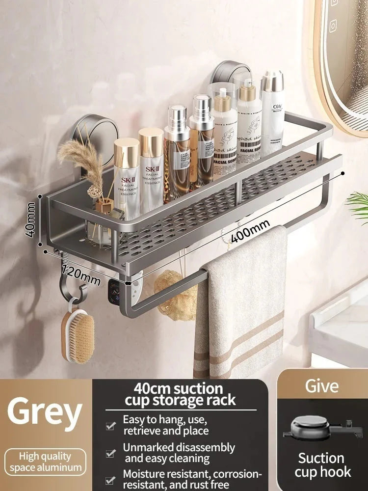 Suction Cup Bathroom Shelf | No Drilling | Drip Catcher | SnapShelv