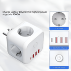 Cube Power Strip | Multiple Outlets | Overload Safeguard with On Off Switch | PowerCube