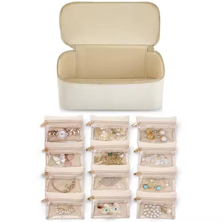 Jewelry Travel Box | Detachable Velvet Pouch | Display Window | TravelGlam