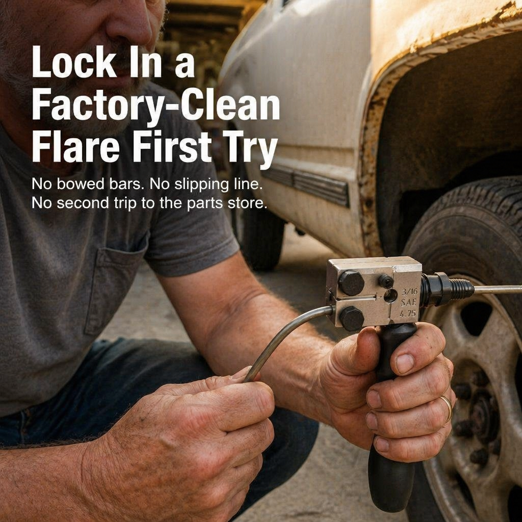 ForgeLine™ Pro — Secure Clean Double Flares Without Splitting a Single Line