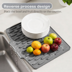 Drip Drying Mat | Faster Drying Without Pools | Tilted, Heat-Resistant | DrainMat