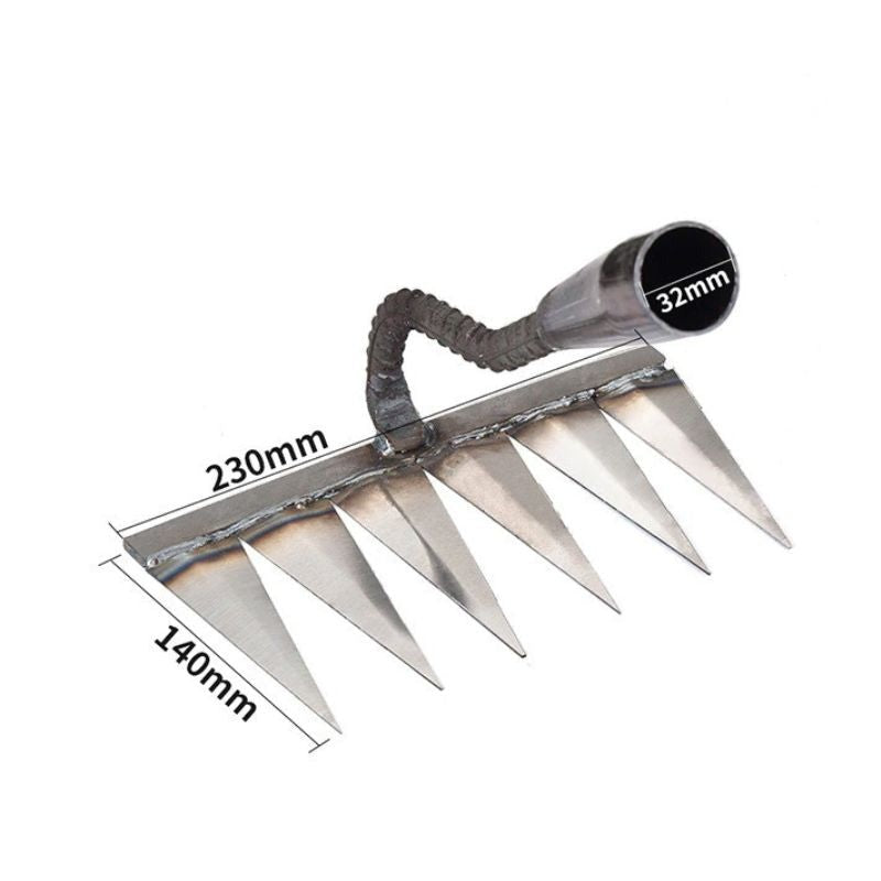 Weed Cutter Made of Iron | Steel Rake | Soil Aeration & Weed Removal | IronTine