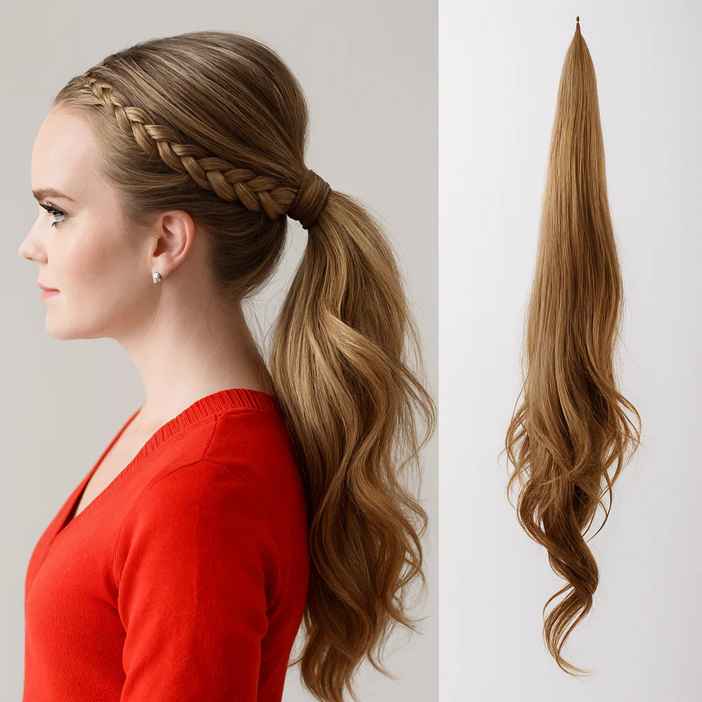 LuxeFlo™ — Instantly Own Your Stunning, Full-Volume Ponytail with Effortless Confidence