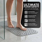 Non-Slip Shower Mat | Gripped Texture | Quick Water Flow | SafeStep