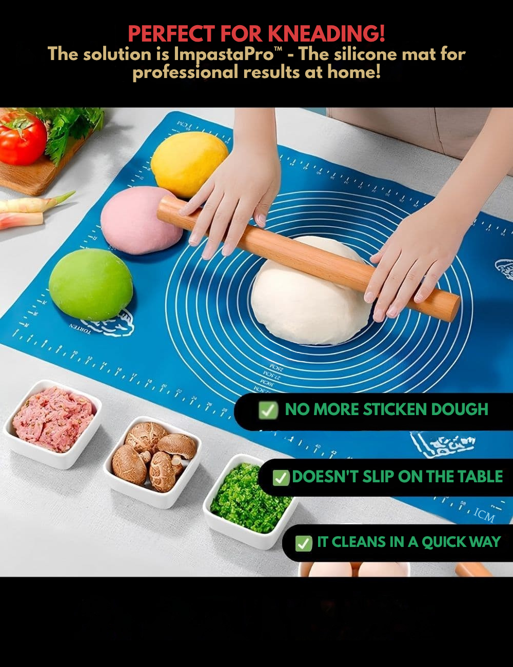 SilkBake™ — Effortless Baking Joy with a Spotless, Grip-Tight Surface