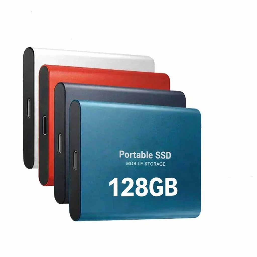 External Storage | 128GB External SSD | USB-C & USB 3.1 | Ultra-compact | Shock-resistant Design | DataVault