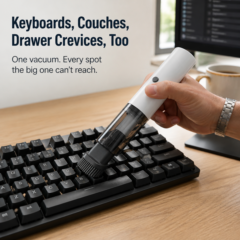PowerPocket™ — Unleash Hands-Free Power to Banish Dirt Anywhere Instantly