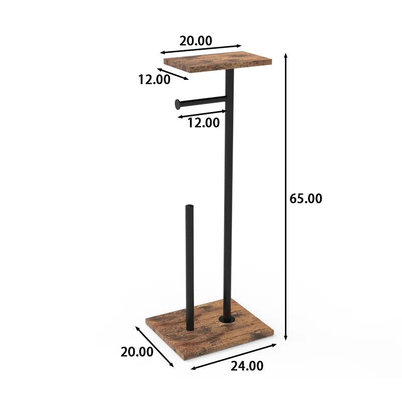 Freestanding Toilet Paper Holder | Phone and Accessory Shelf | Durable Stand | BathBridge