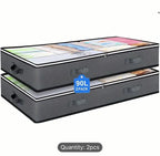 Underbed Storage Bags | Foldable Space-Saver | Clear Lid | SpaceNest
