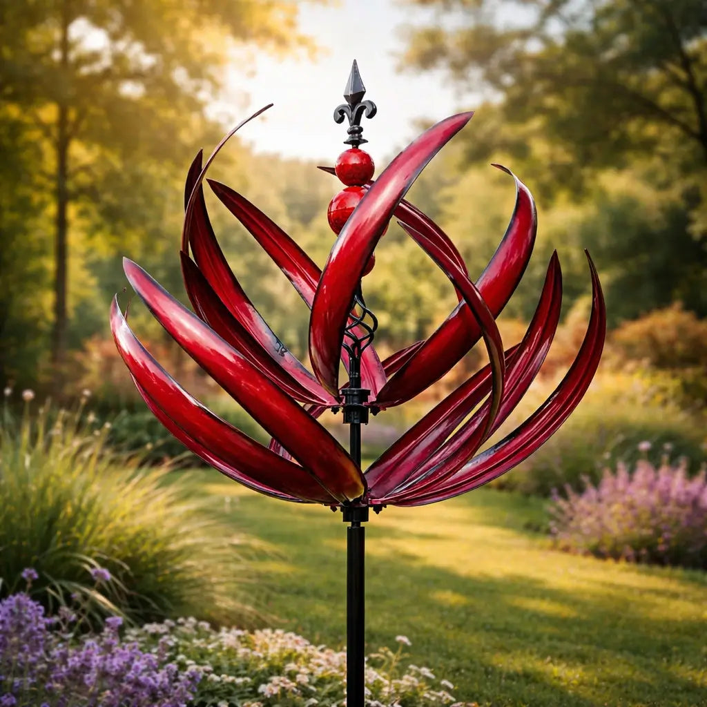 Weather Vane | Lotus-Shaped Metal Wind Spinner | Rustproof | Windbloom