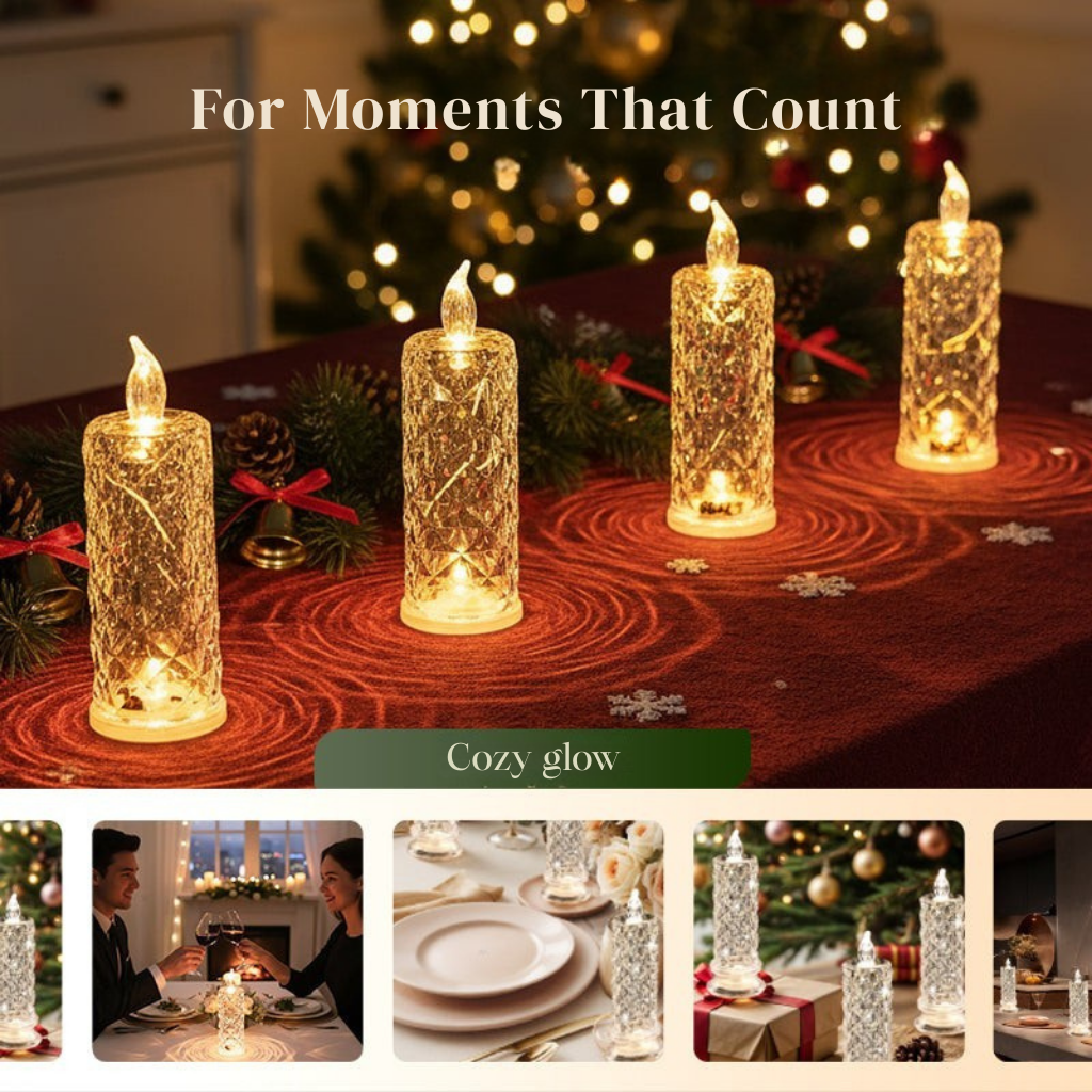 Lumiara™ Crystal Candle Pillars — Safe, Stunning Glow That Transforms Your Space Instantly