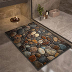 Bath Mat Diatomaceous Earth | Fast-Drying & Slip-Resistant | Natural Rubber Stone Finish | Aquapave