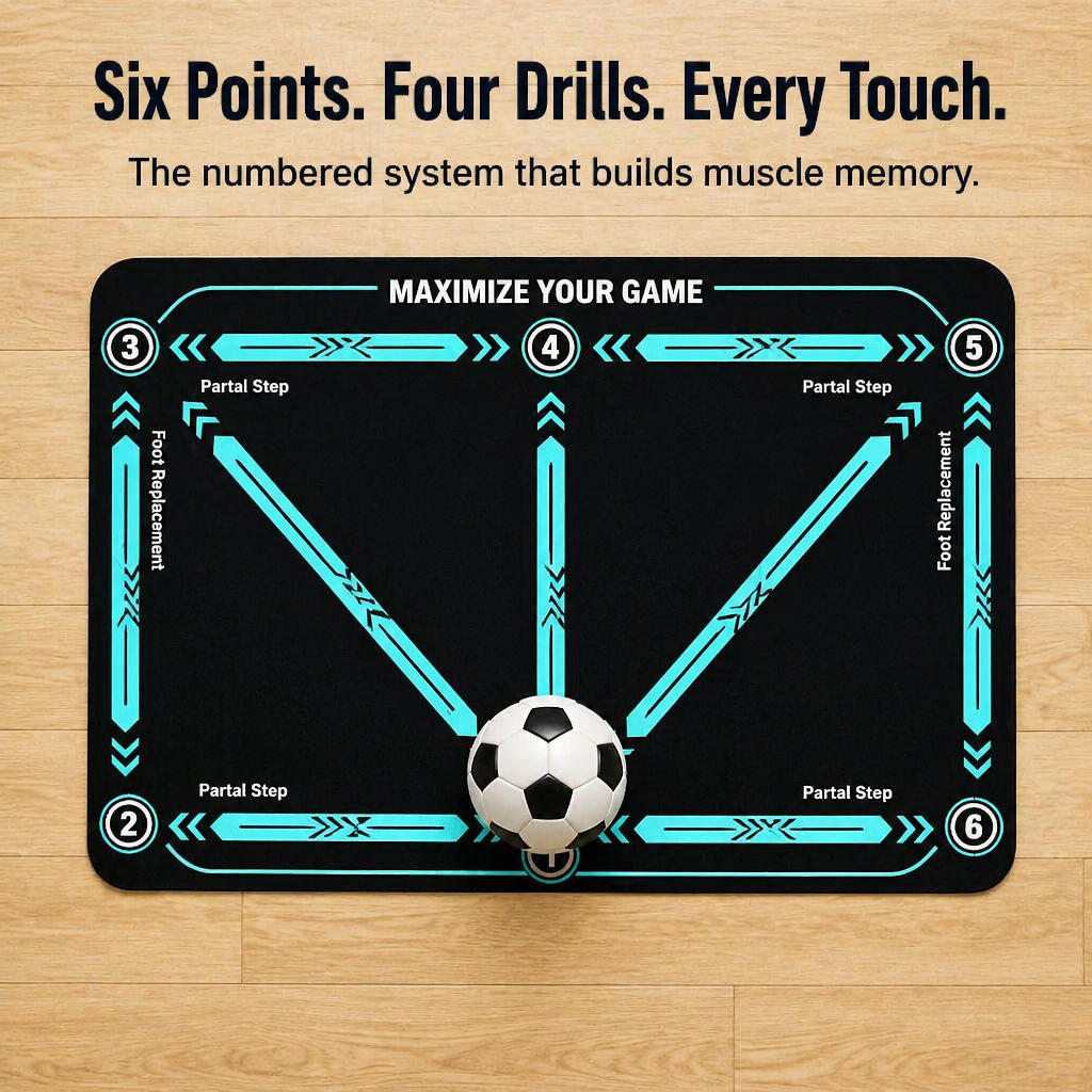 StrideMaster™ — Practice Genuine Match Footwork Right in Your Living Room