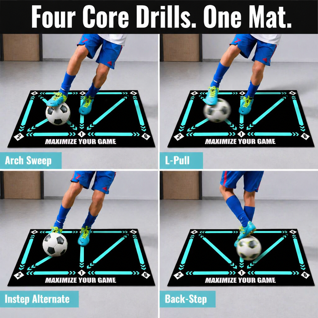 StrideMaster™ — Practice Genuine Match Footwork Right in Your Living Room