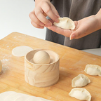 Dumpling| Dough Press crafted from Wood | Stick-Resistant Surface | DumpliForm