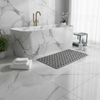 Non-slip Shower Mat PVC with TPE | Suction Cups | Drainage Holes for Water | Gripflow