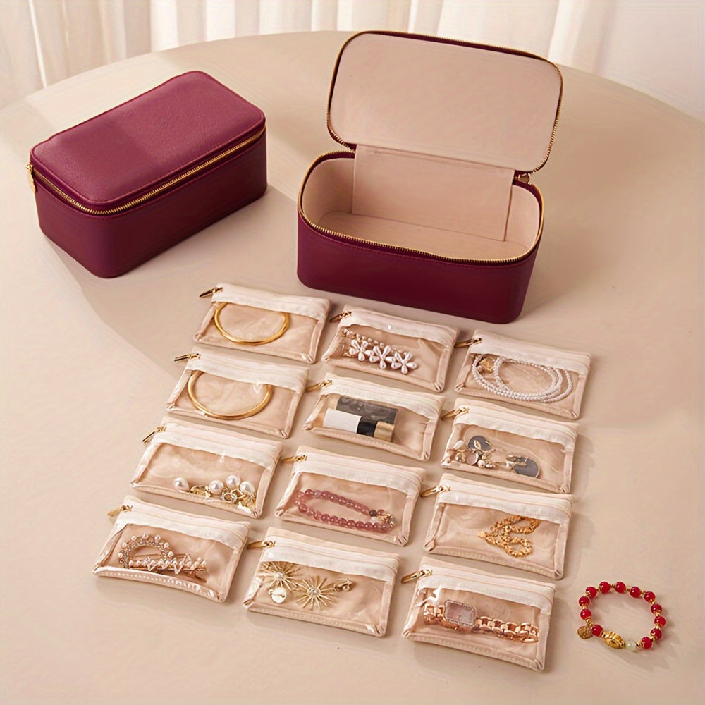 Jewelry Travel Box | Detachable Velvet Pouch | Display Window | TravelGlam